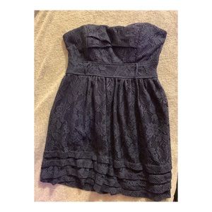 Deb Strapless Navy Lace Dress